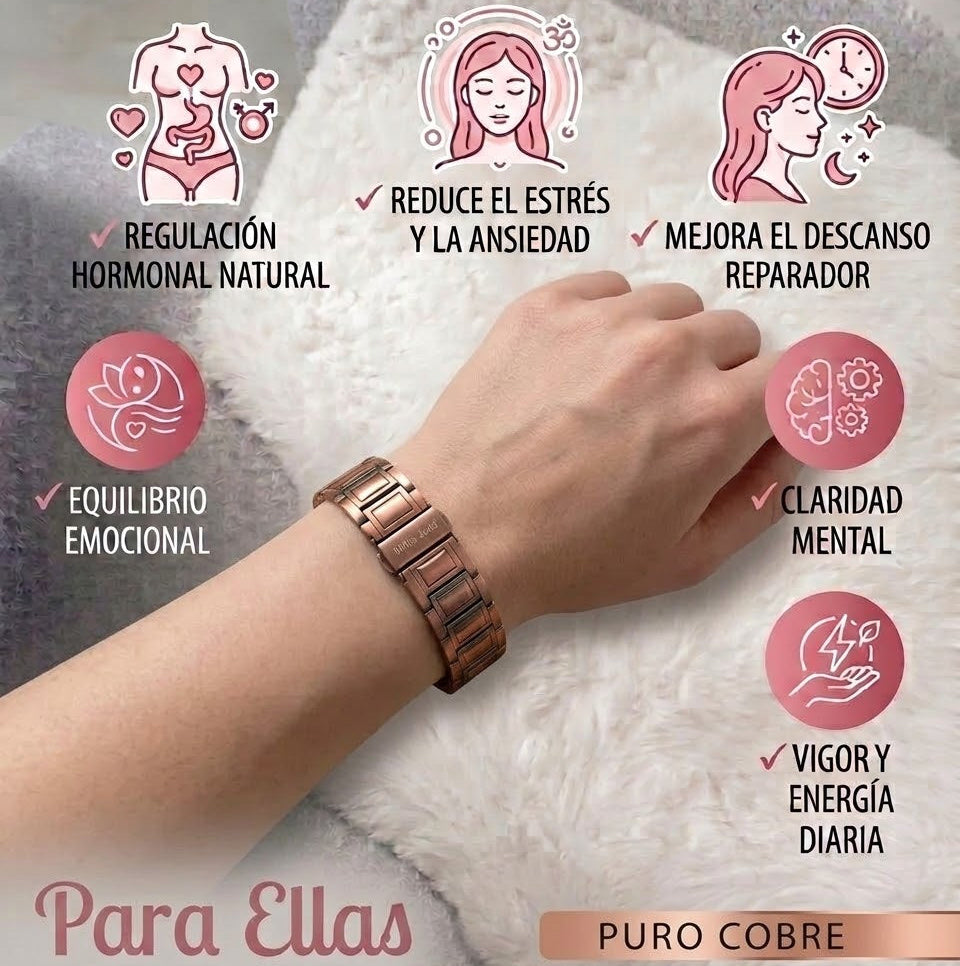 Pulsera de cobre magnética