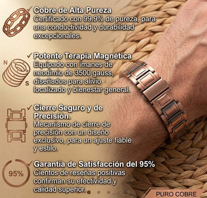 Pulsera de cobre magnética